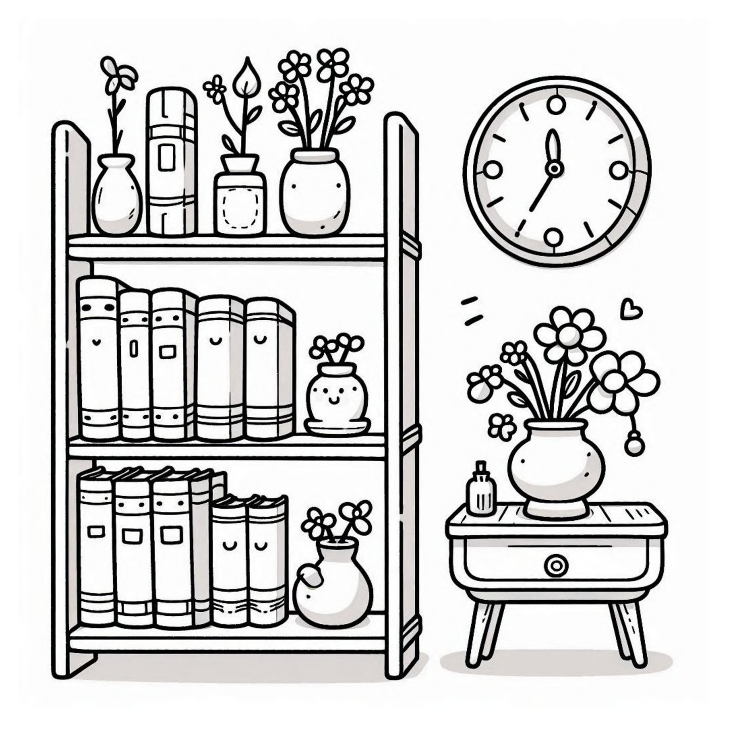 Cute Interior Design Coloring Book – 50 Cozy Home Scenes to Color