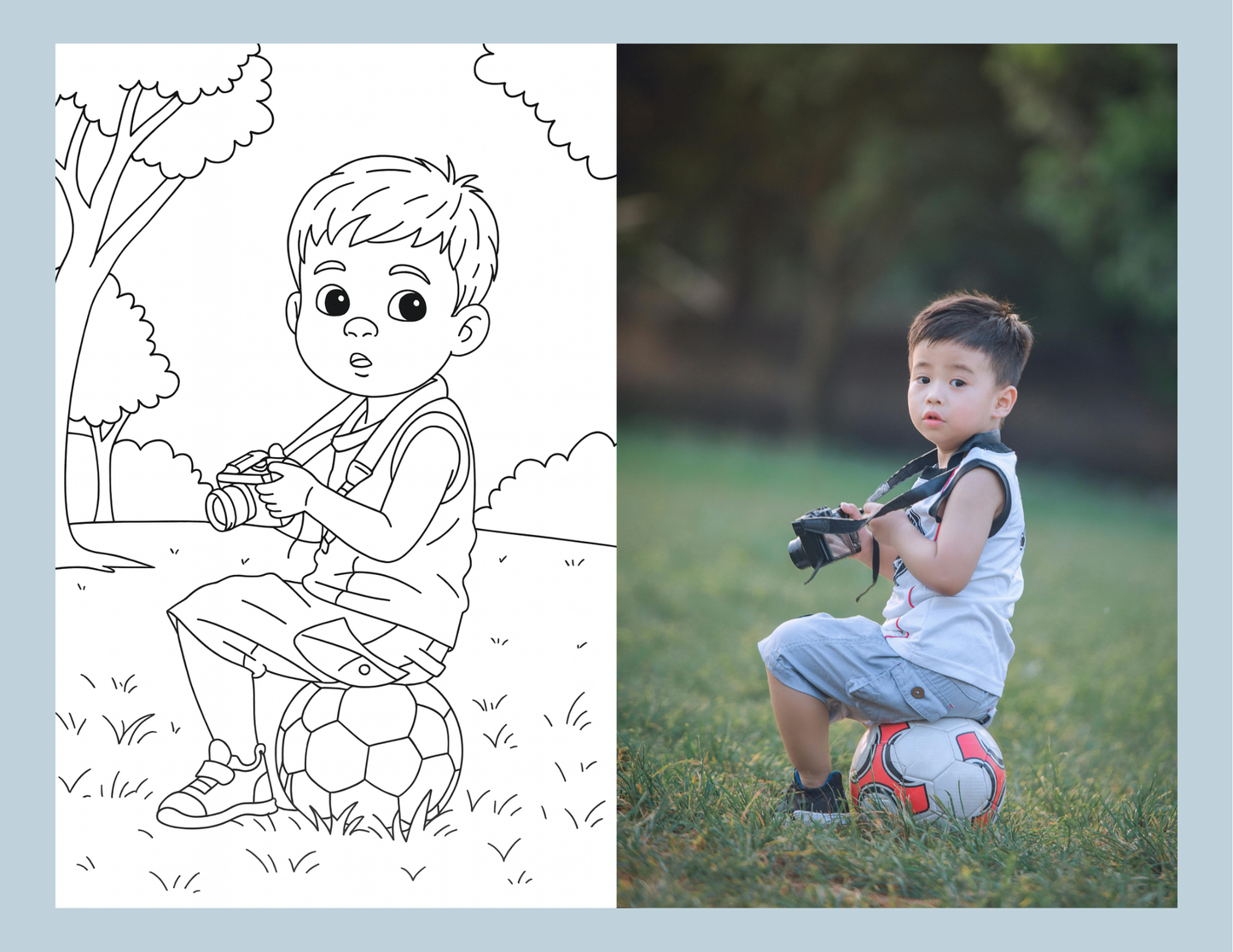 Custom Coloring Book with Photos