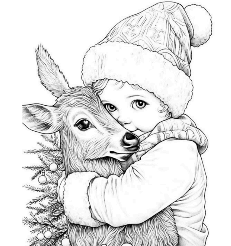 Cozy Christmas Girls Coloring Book – 50+ Festive & Aesthetic Holiday Pages