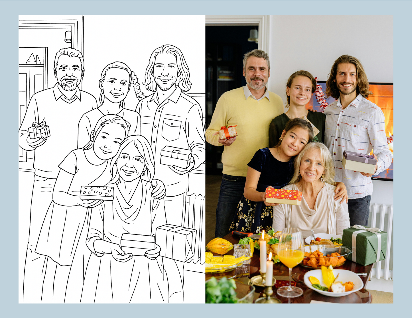 Custom Coloring Book with Photos