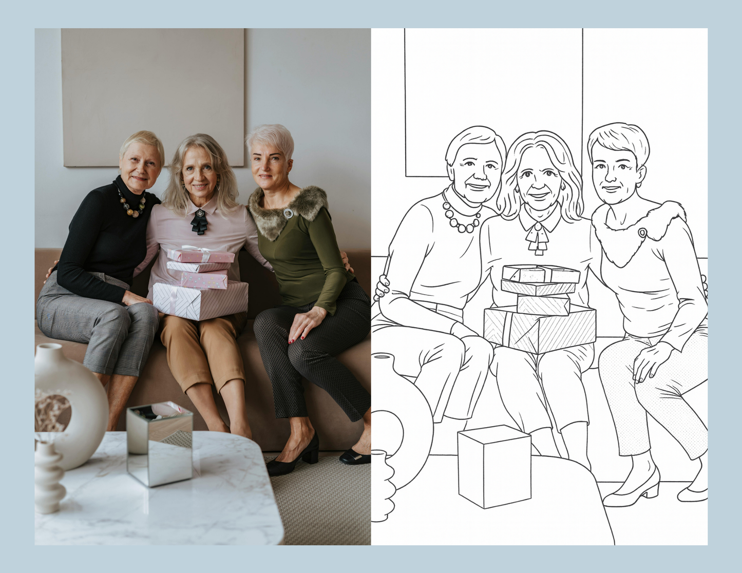 Custom Coloring Book with Photos