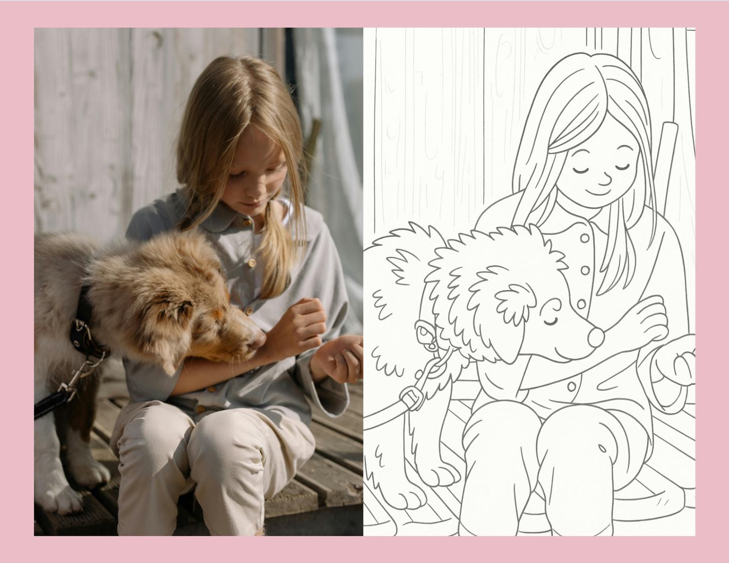 Custom Coloring Book with Photos