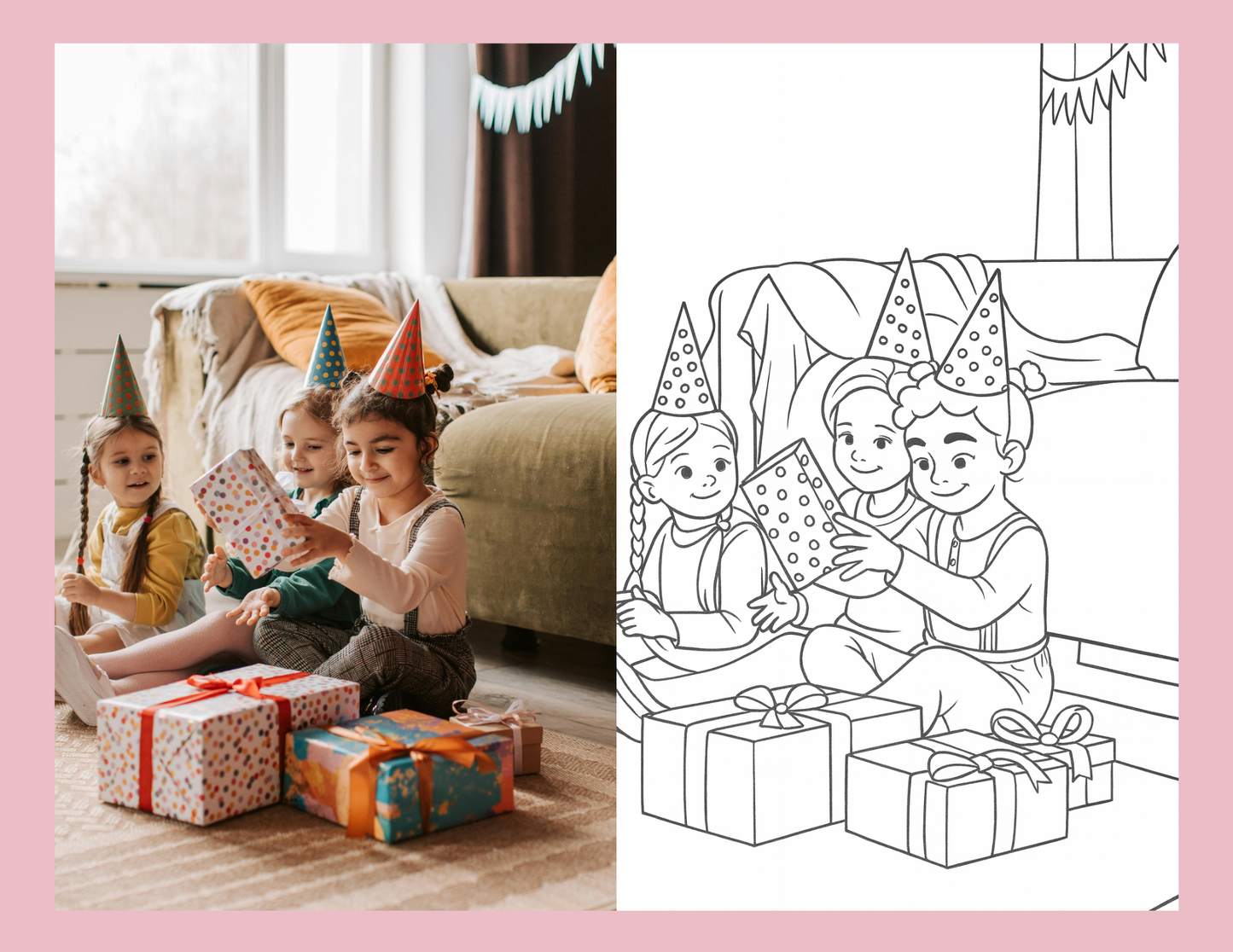 Custom Coloring Book with Photos