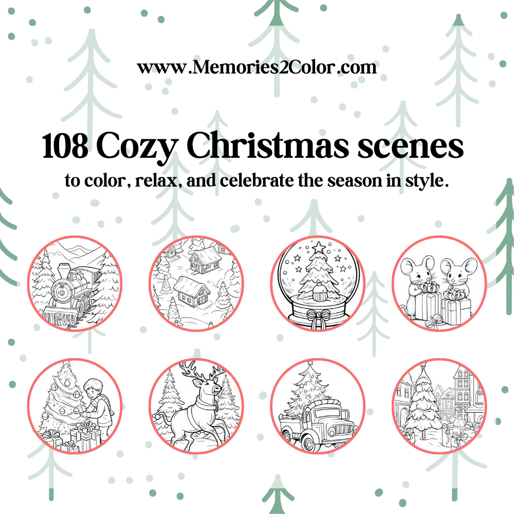 Cozy Christmas Coloring Book – 108 Festive Holiday Pages to Color & Enjoy