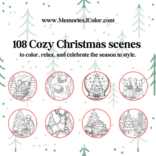 Cozy Christmas Coloring Book – 108 Festive Holiday Pages to Color & Enjoy
