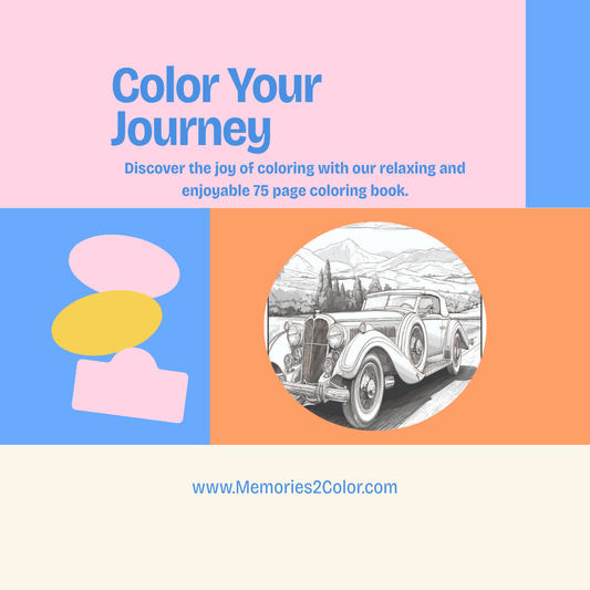 Vintage Cars Coloring Book – Classic Rides & Timeless Scenes to Color