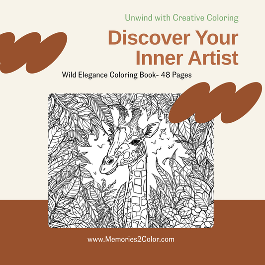 Wild Elegance Coloring Book – 50 Intricate Animal Designs for Calm & Creativity