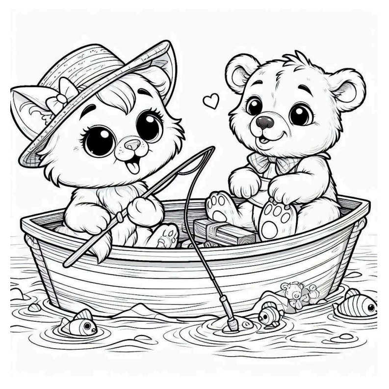 Fuzzy & Huggy Fun Coloring Book – 105 Super Cute Cozy Pages to Color