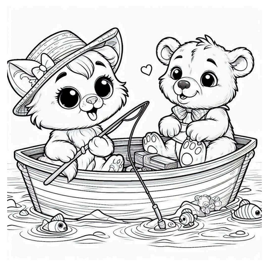 Fuzzy & Huggy Fun Coloring Book – 105 Super Cute Cozy Pages to Color