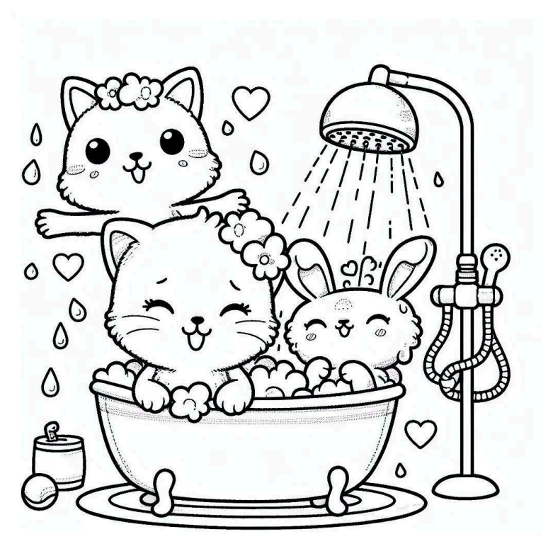 Fuzzy & Huggy Fun Coloring Book – 105 Super Cute Cozy Pages to Color