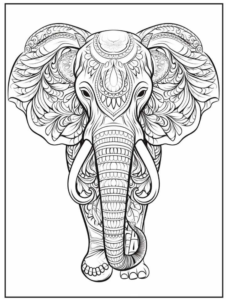 Wild Elegance Coloring Book – 50 Intricate Animal Designs for Calm & Creativity