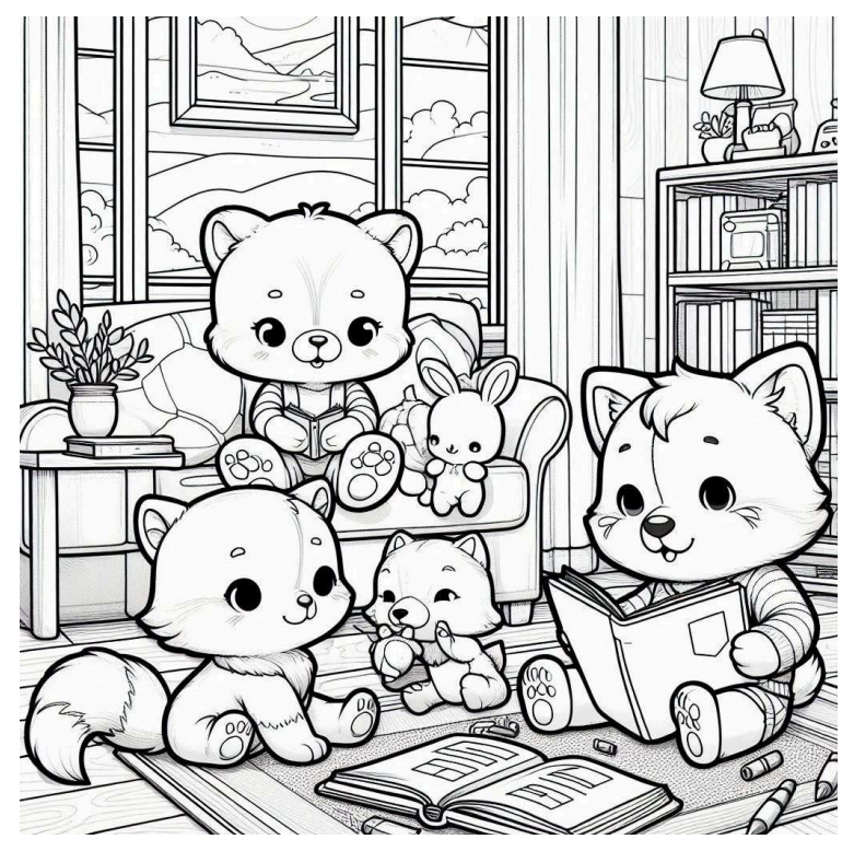 Fuzzy & Huggy Fun Coloring Book – 105 Super Cute Cozy Pages to Color